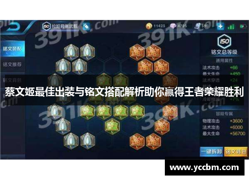 蔡文姬最佳出装与铭文搭配解析助你赢得王者荣耀胜利